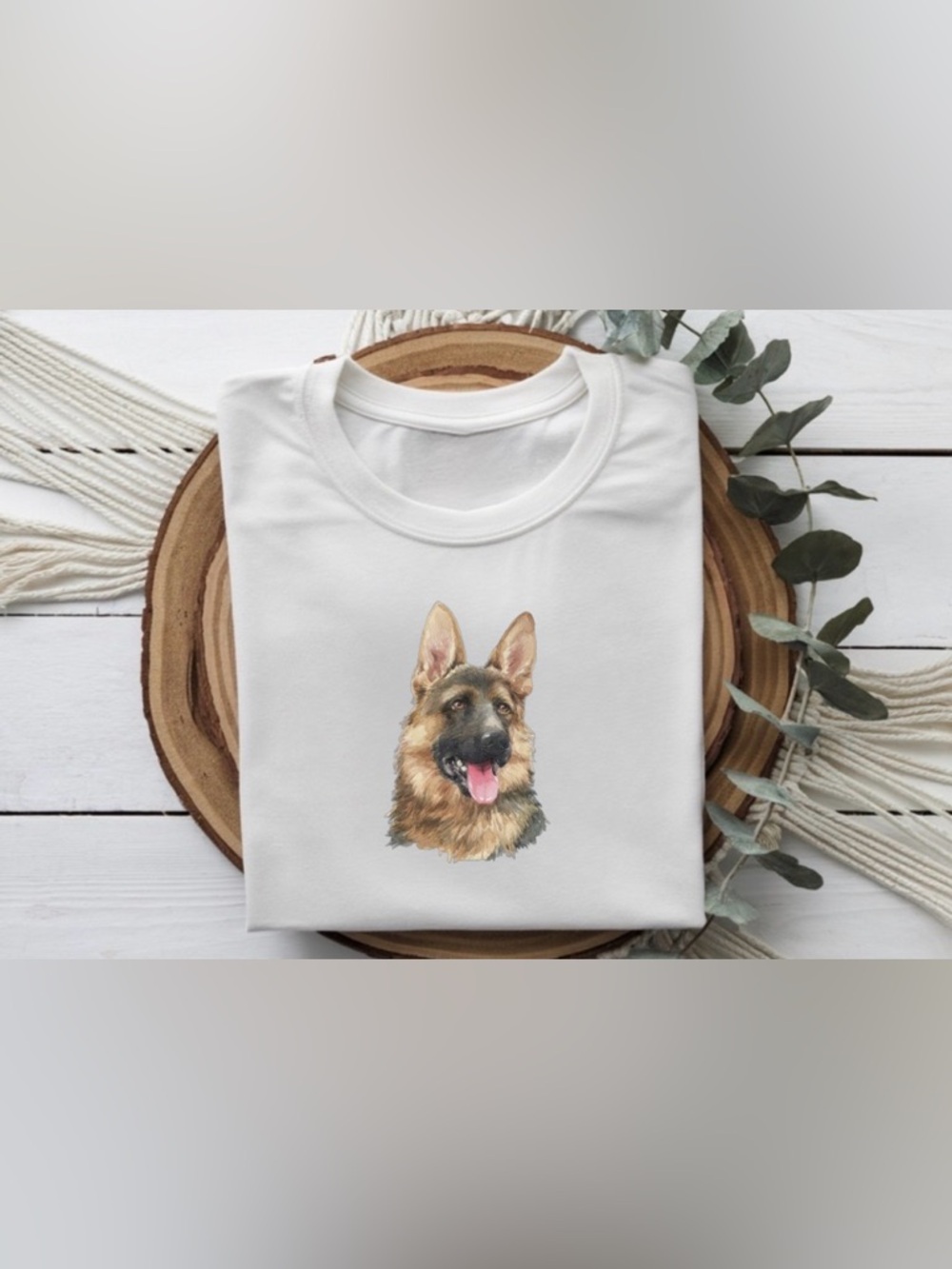 German Shepherd Graphic Tee | Dog Mom Gift Shirt | GSD Face
